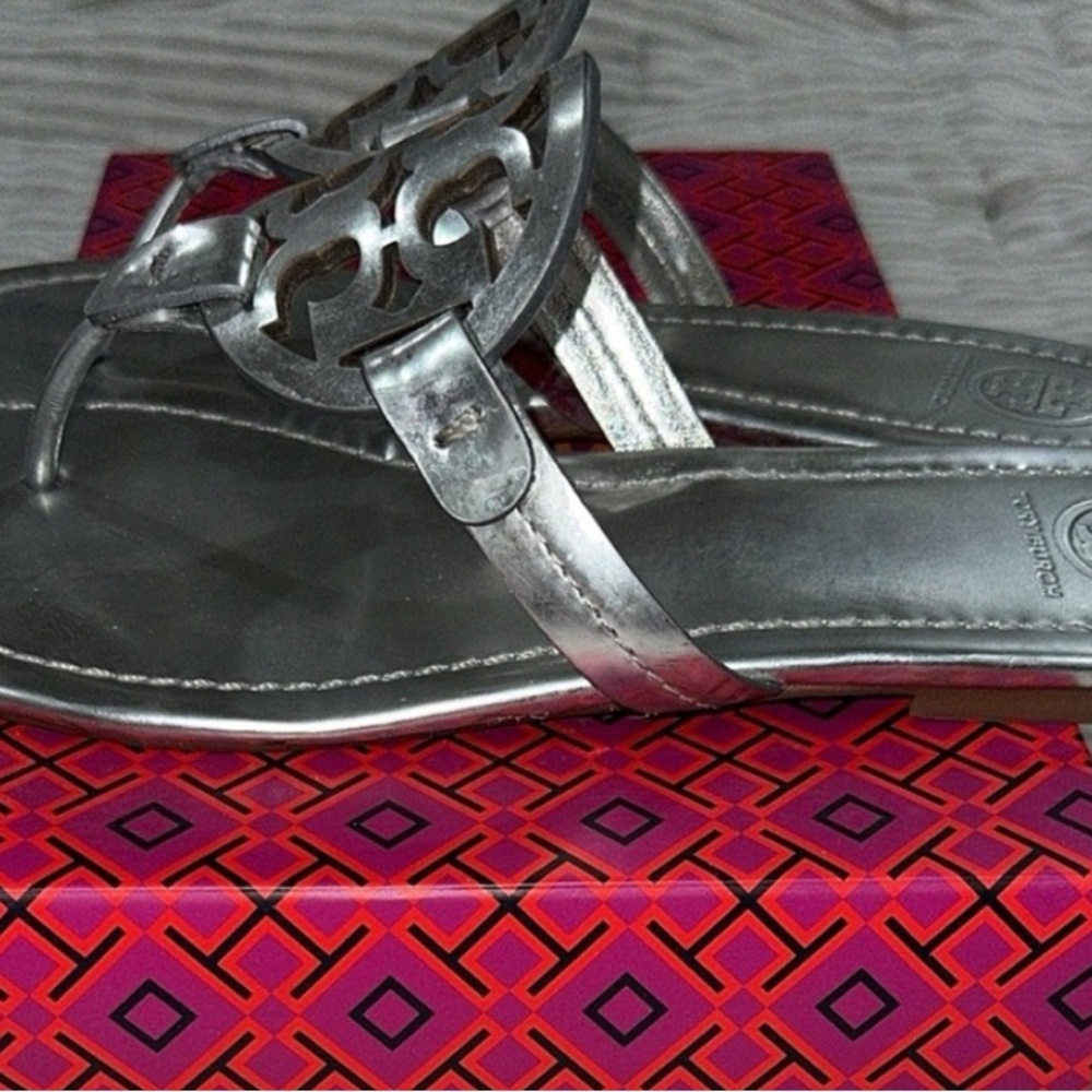 Tory Burch Silver Sandals